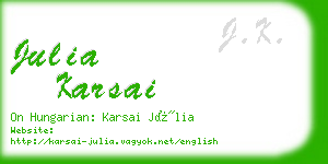 julia karsai business card